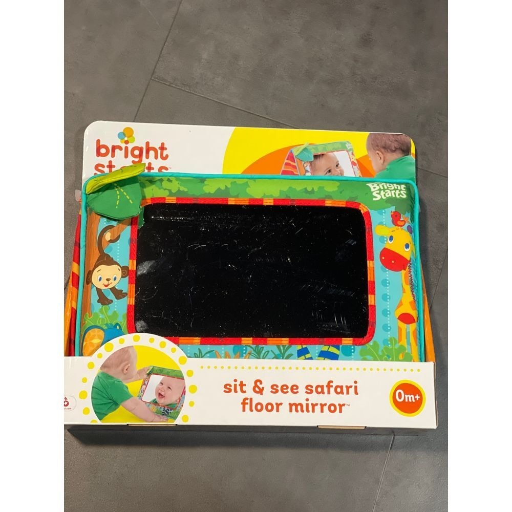 Bright Starts Sit & See Safari Floor Mirror - Colorful Baby Toy